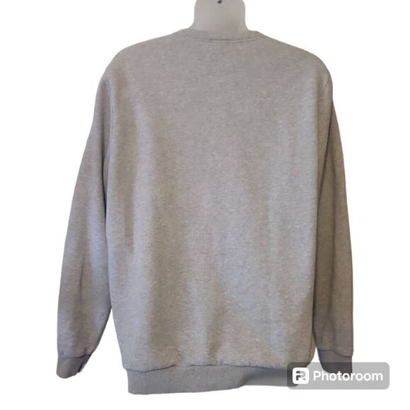 Modern Vintage 90s Style Reebok Pullover Crewneck Sweatshirt Large Gray/Black - Picture 3 of 6